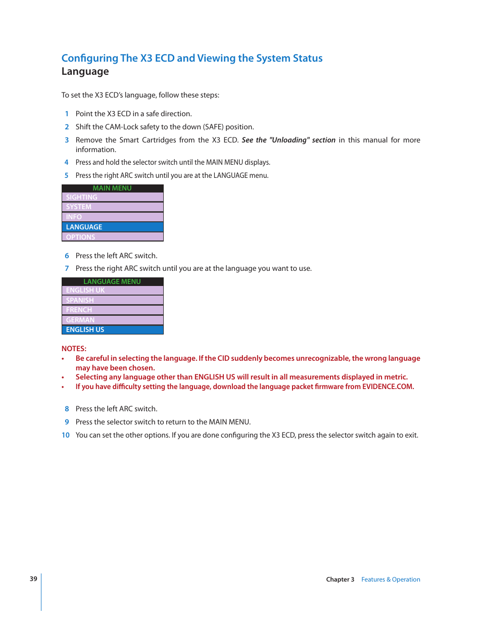 Taser X3 User Manual | Page 39 / 63