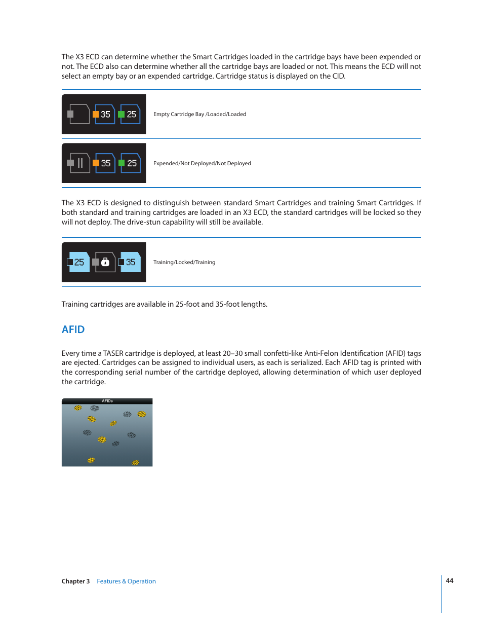 Afid | Taser X3 User Manual | Page 44 / 63