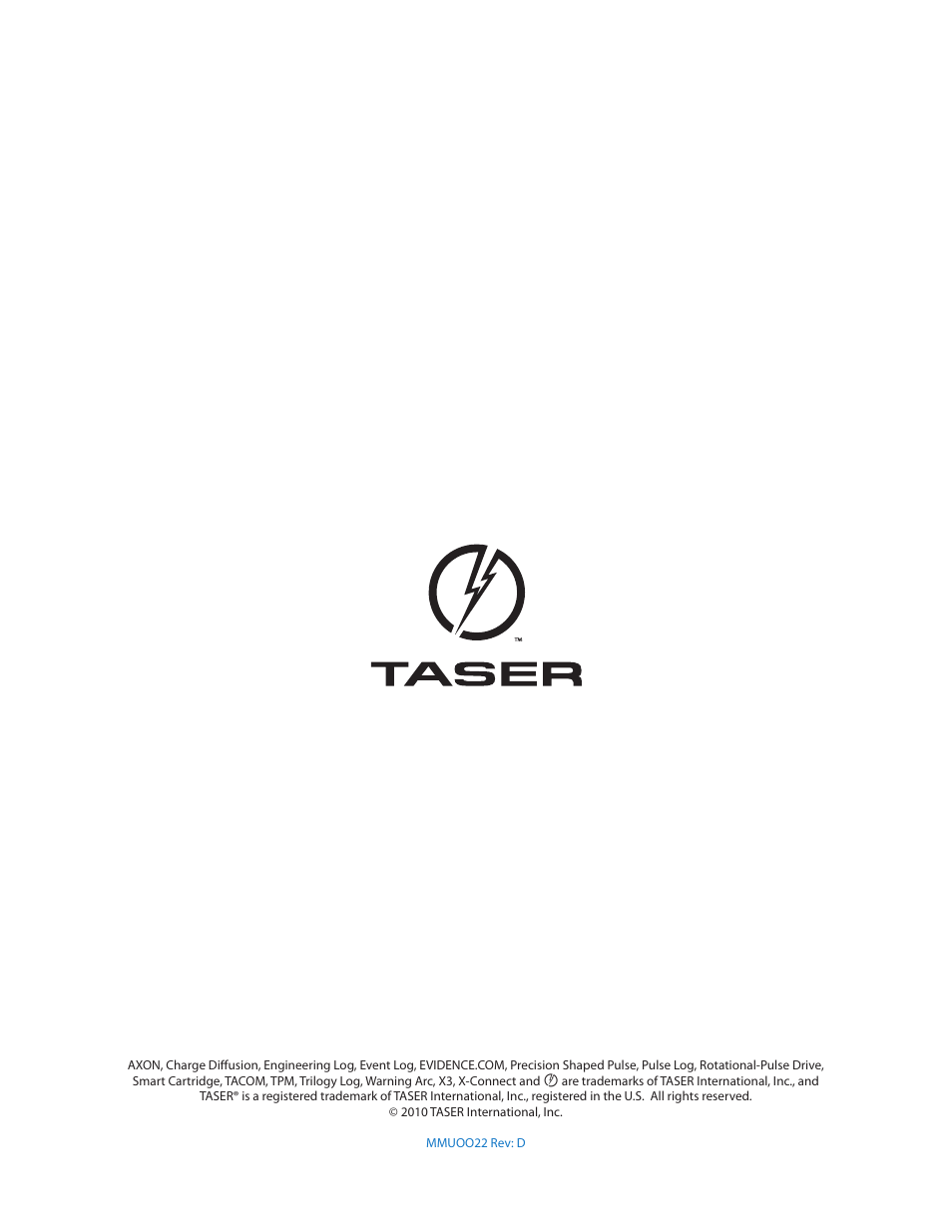 Taser X3 User Manual | Page 63 / 63