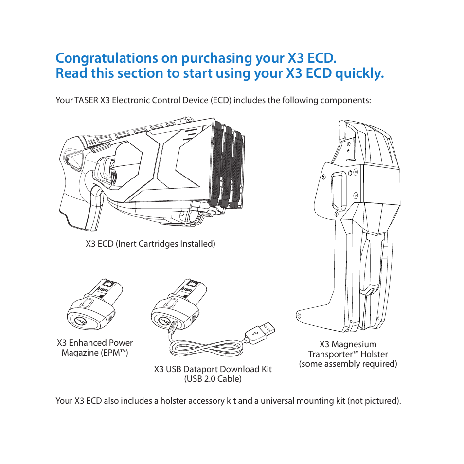 Taser X3 User Manual | Page 2 / 20