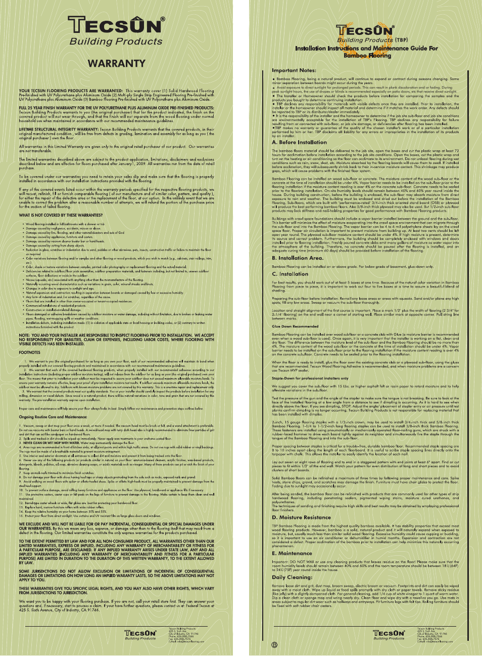 Tecsun B0311F User Manual | Page 2 / 2