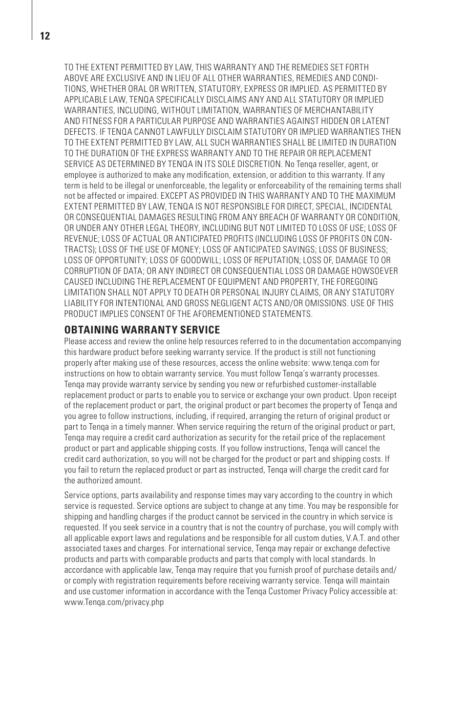 Tenqa HP-109 User Manual | Page 14 / 16