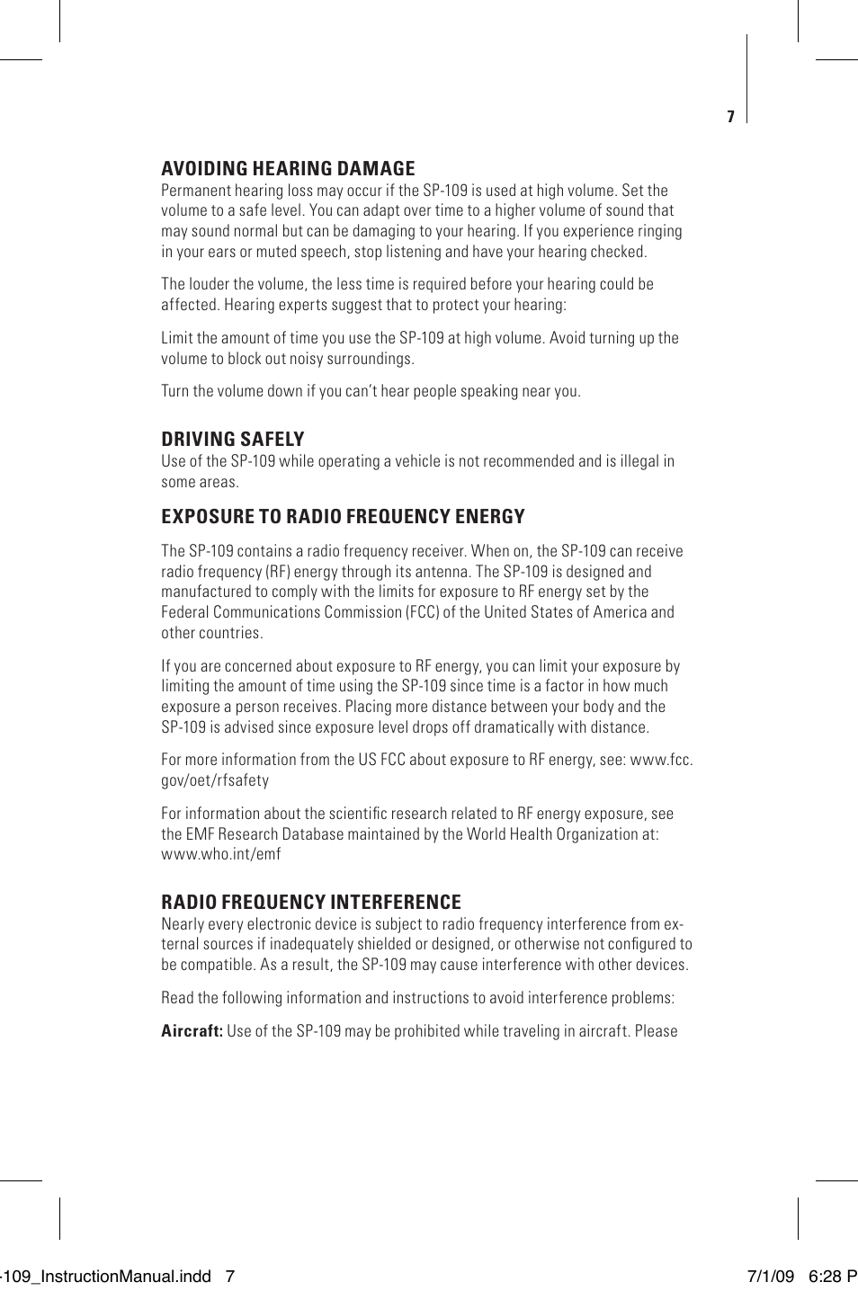 Tenqa SP-109 User Manual | Page 9 / 16