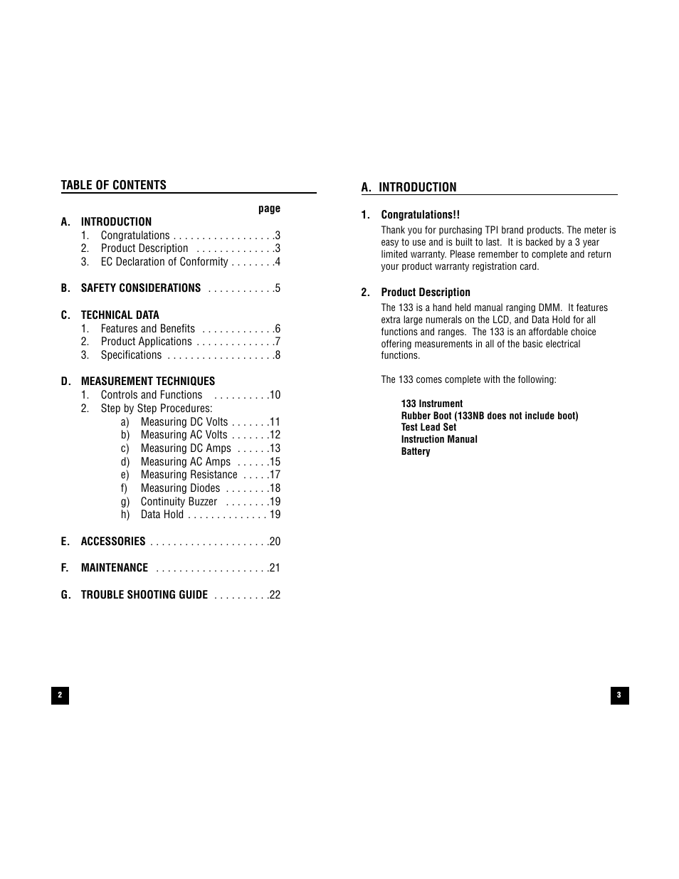 Test Products International 133 User Manual | Page 2 / 24