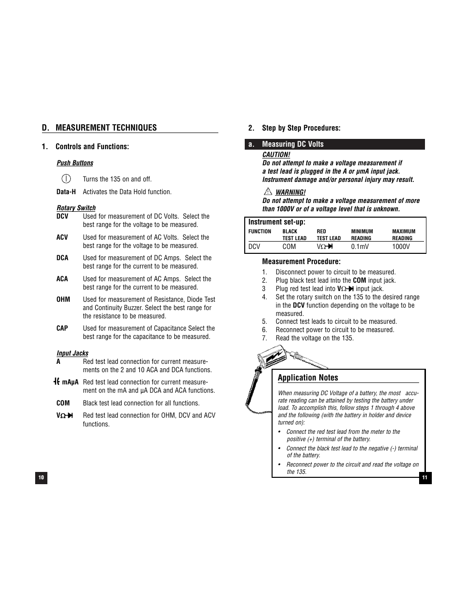 D. measurement techniques | Test Products International 135 User Manual | Page 6 / 13