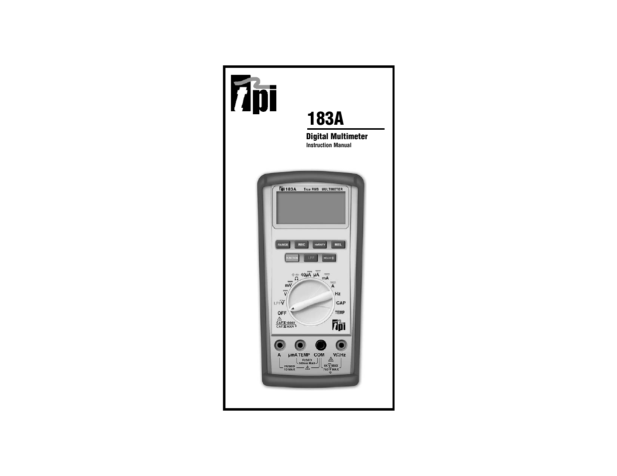 Test Products International 183A User Manual | 15 pages
