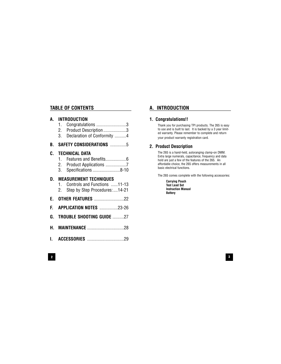 Test Products International 265 User Manual | Page 2 / 32