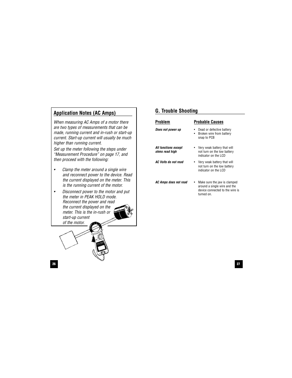G. trouble shooting | Test Products International 265 User Manual | Page 26 / 32