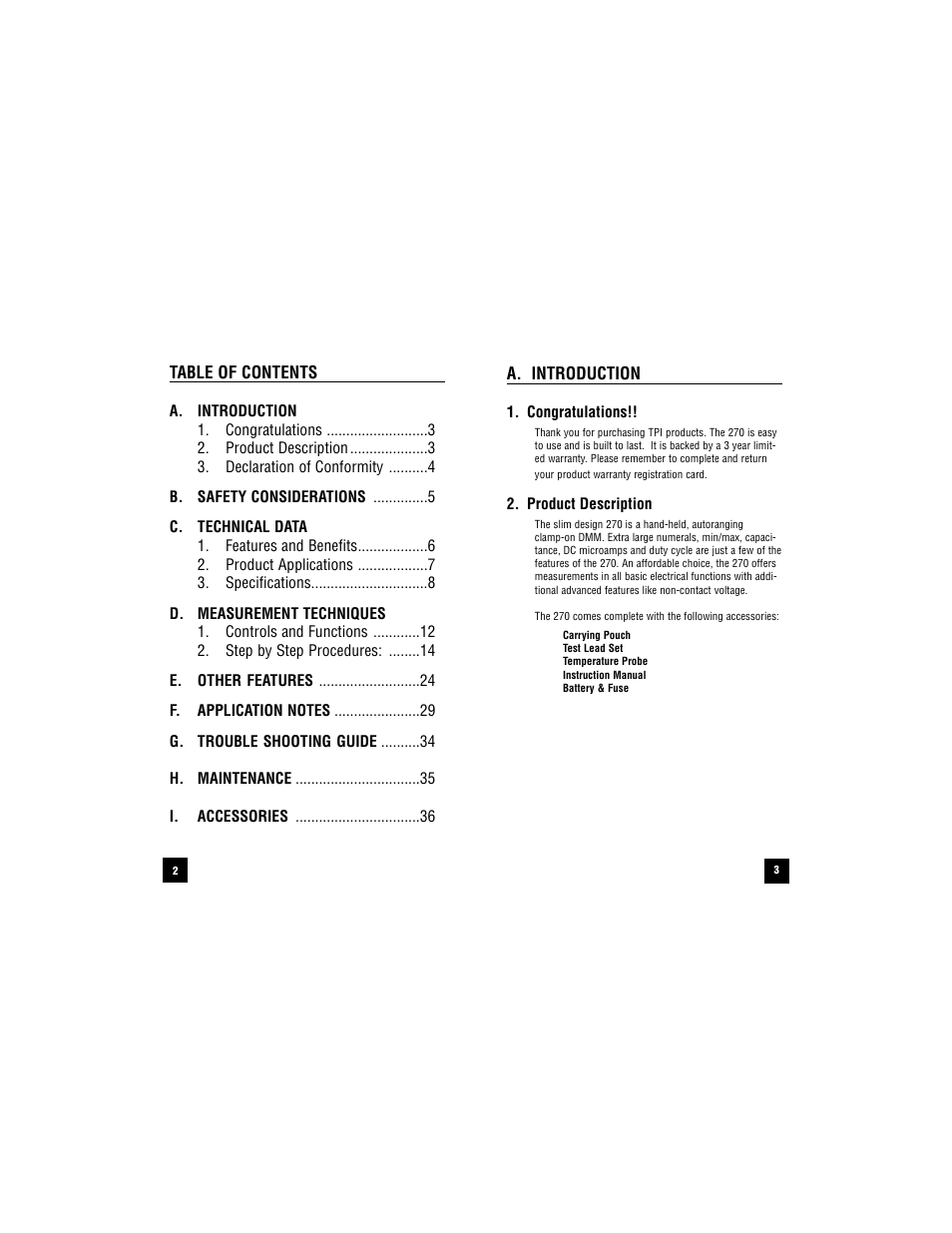 Test Products International 270 User Manual | Page 3 / 40