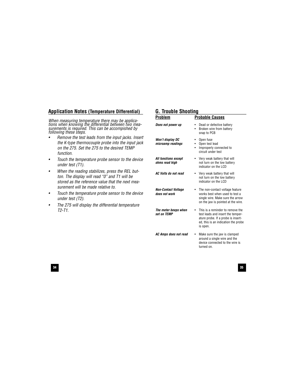 G. trouble shooting | Test Products International 275 User Manual | Page 34 / 40