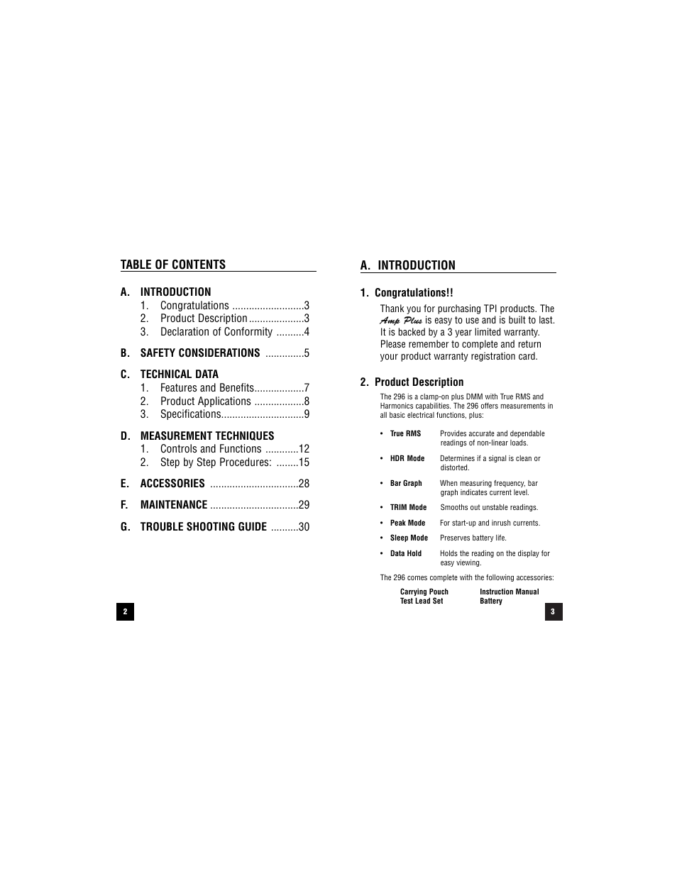 Test Products International 296 User Manual | Page 2 / 32