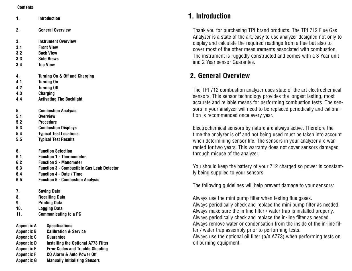 Introduction, General overview | Test Products International 712 User Manual | Page 2 / 40