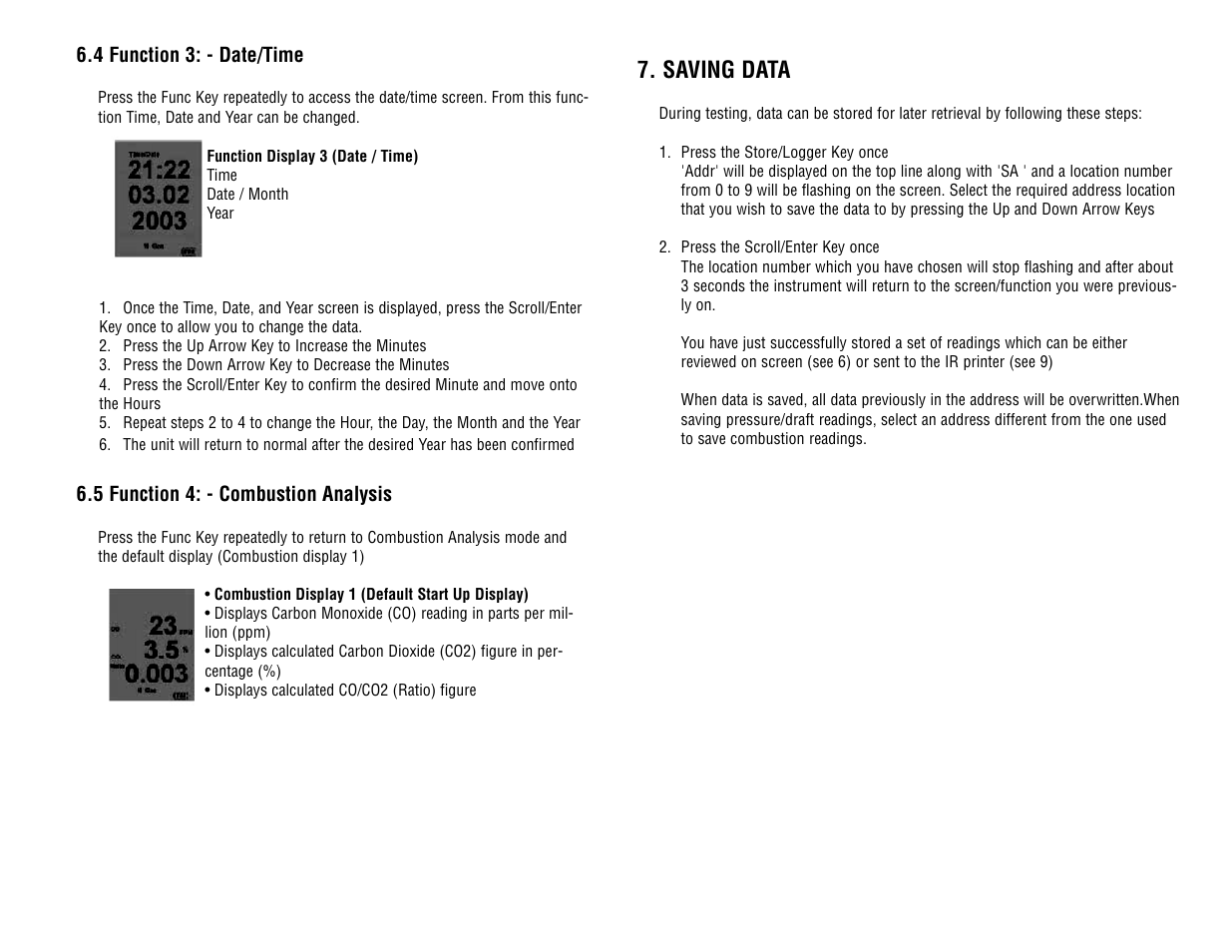 Saving data | Test Products International 714 User Manual | Page 22 / 40
