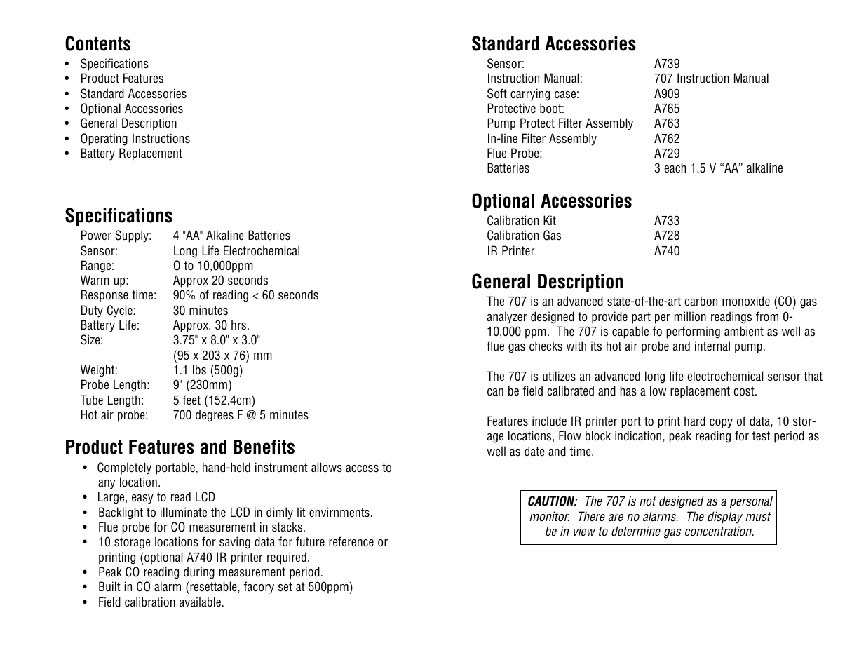 Test Products International 707 User Manual | Page 2 / 8