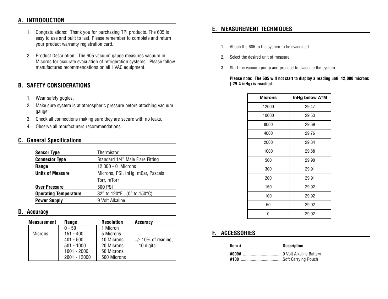 Test Products International 605 User Manual | Page 2 / 4