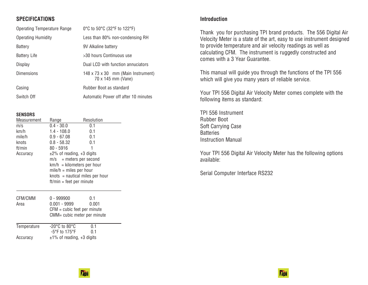 Test Products International 556C1 User Manual | Page 3 / 12