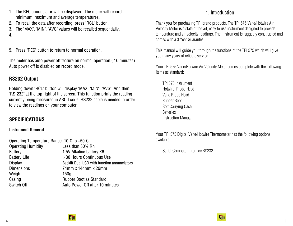 Test Products International 575C1 User Manual | Page 6 / 8