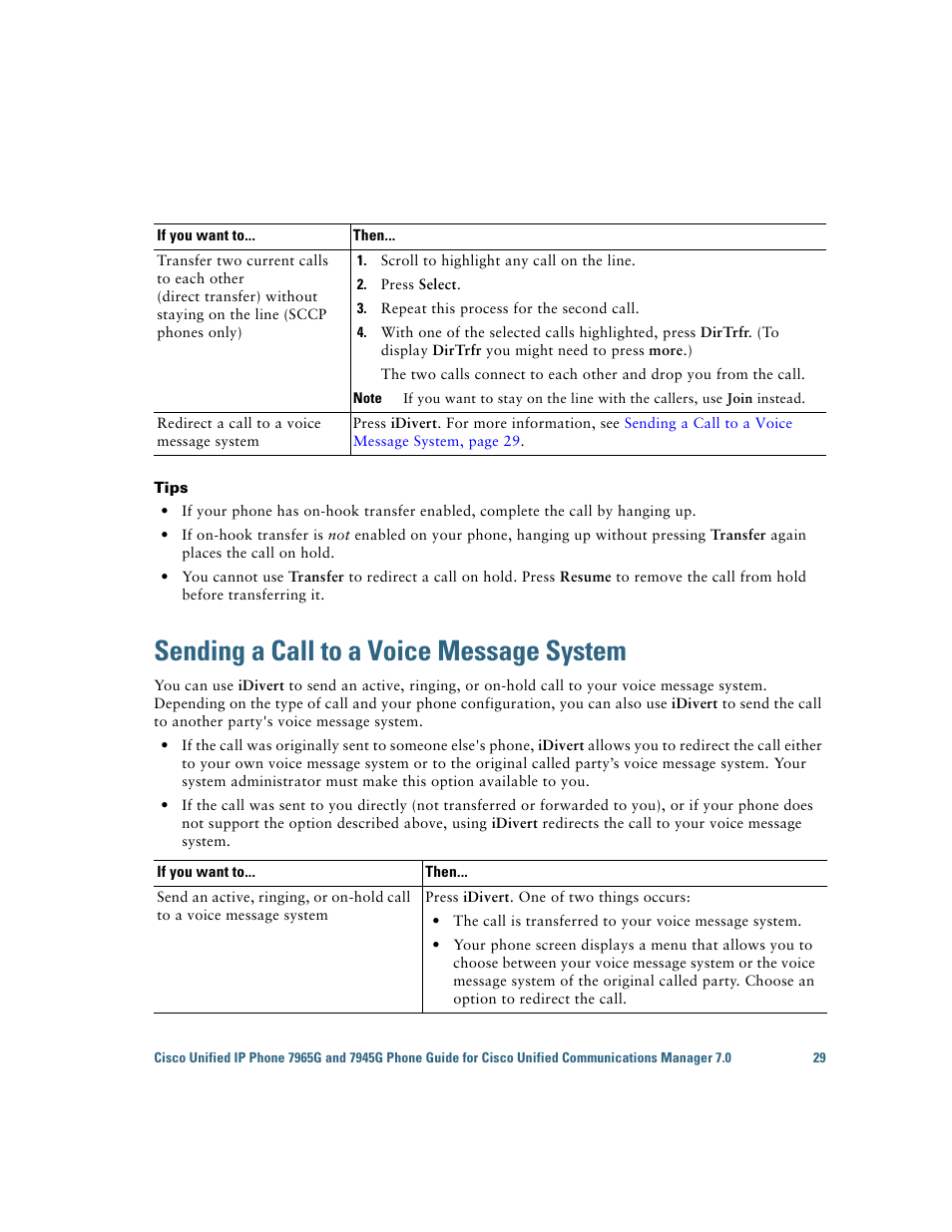Sending a call to a voice message system | Cisco IP Phone 7945G User Manual | Page 37 / 104