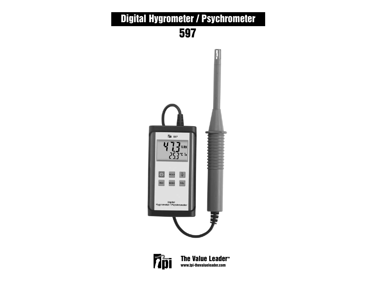 Test Products International 597C1 User Manual | 12 pages