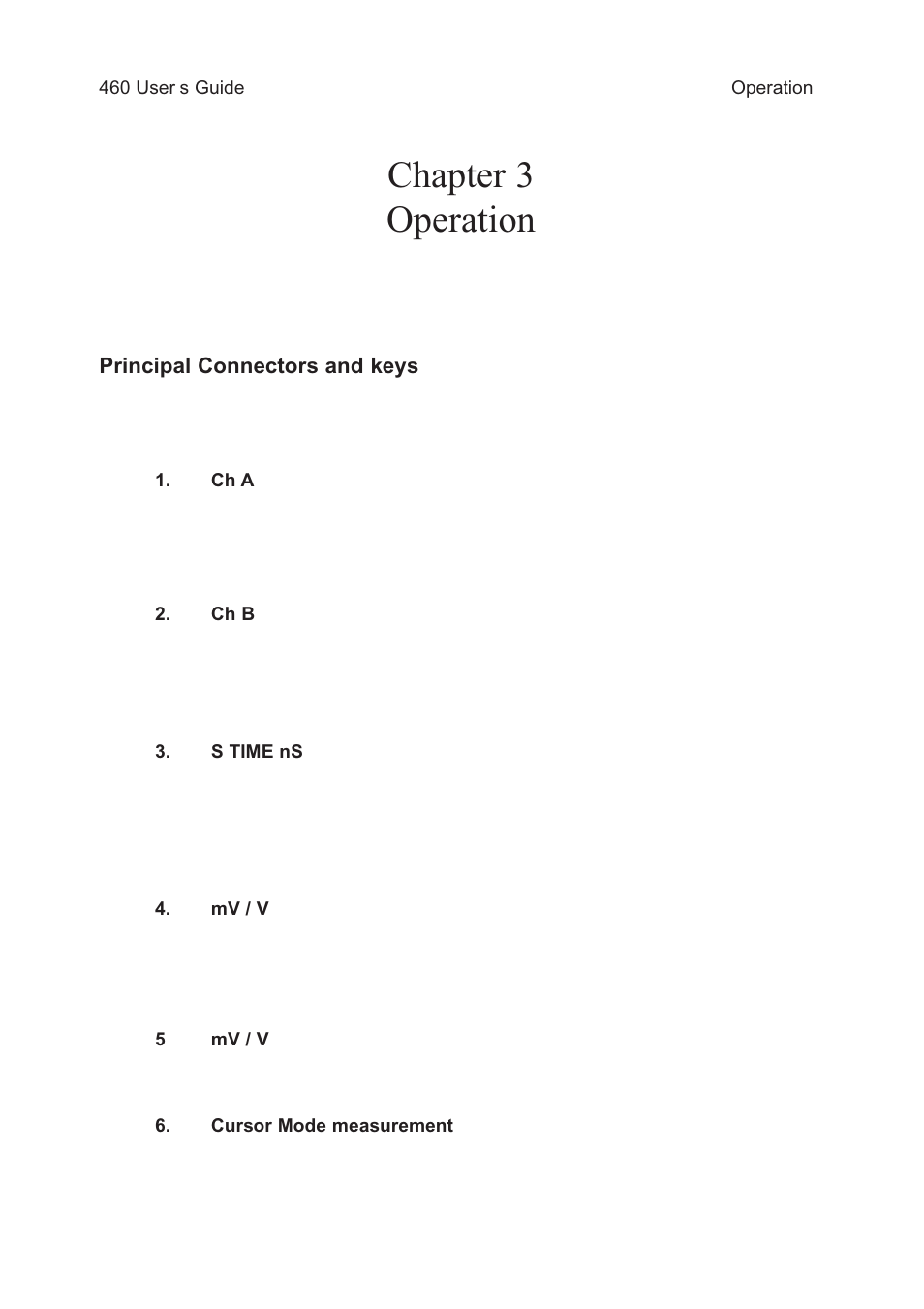 Chapter 3 operation | Test Products International 460 User Manual | Page 15 / 65