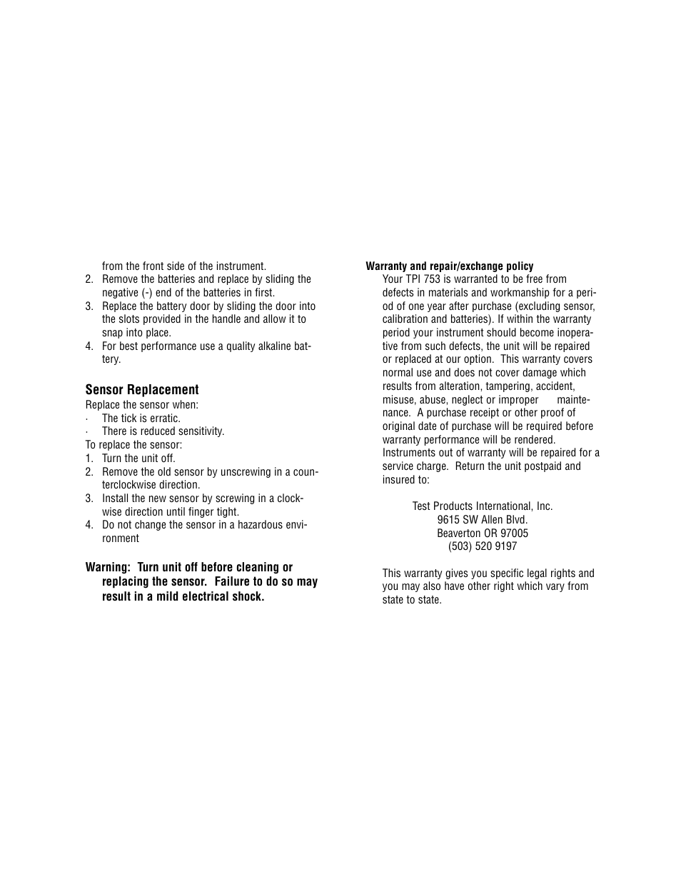 Test Products International 755 User Manual | Page 4 / 5
