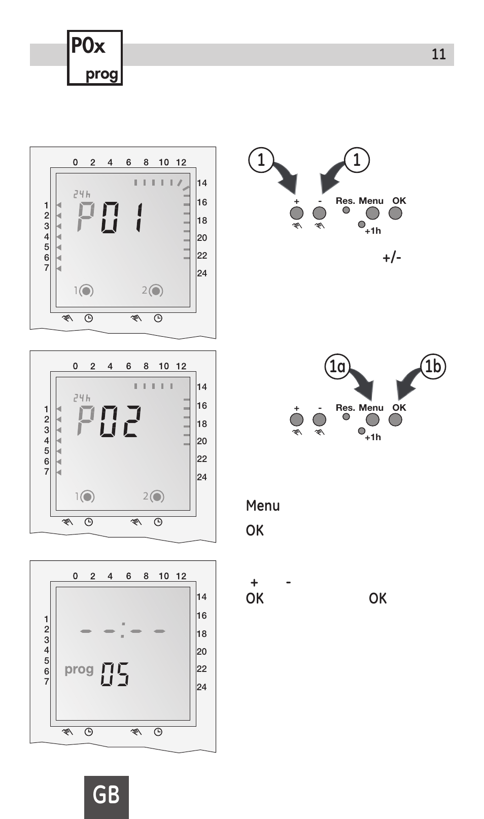 1a 1b, Prog | TFC Group EMD120 User Manual | Page 11 / 18