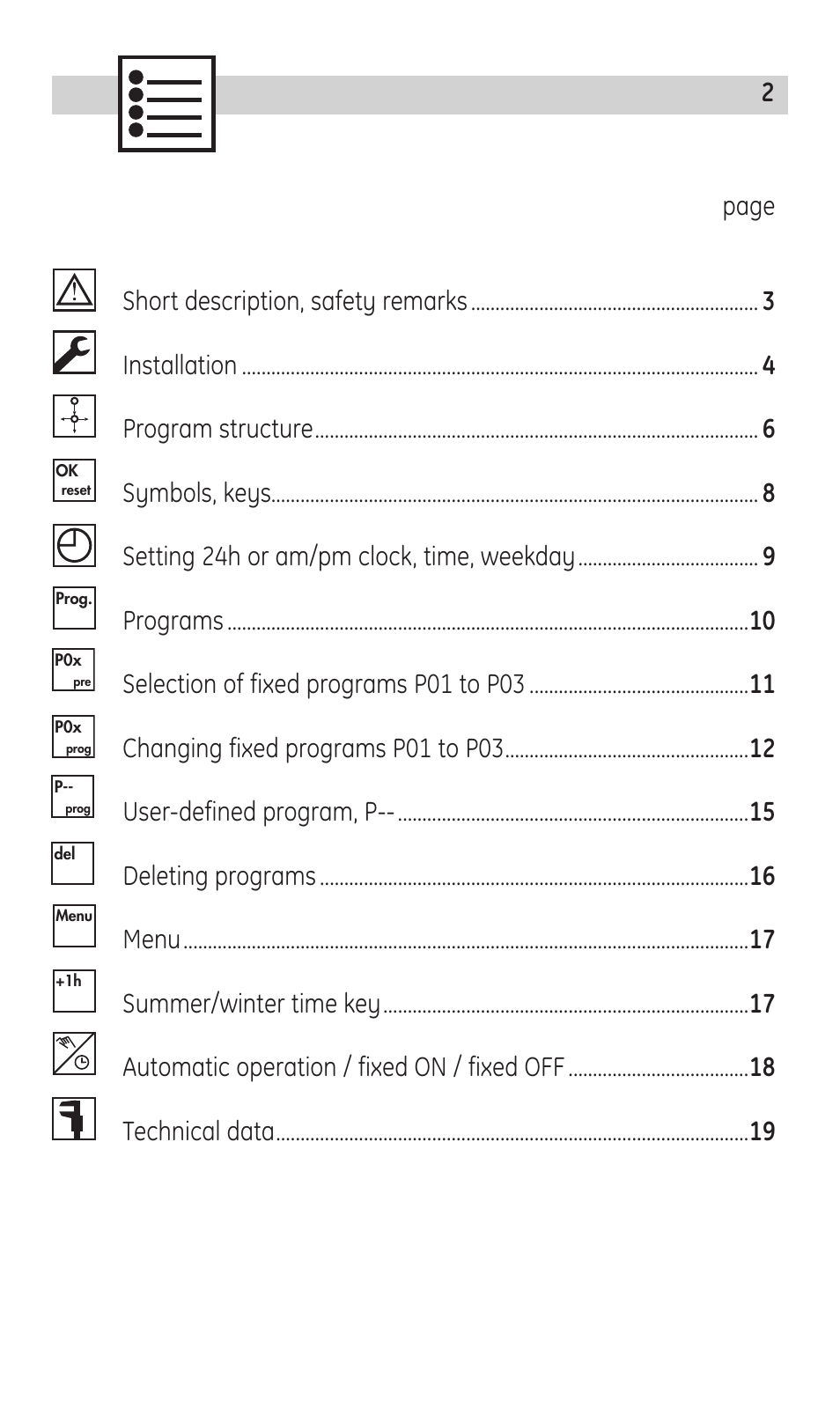 TFC Group Immersion Heater Timer Code: IHT-Digi 20 User Manual | Page 2 / 20