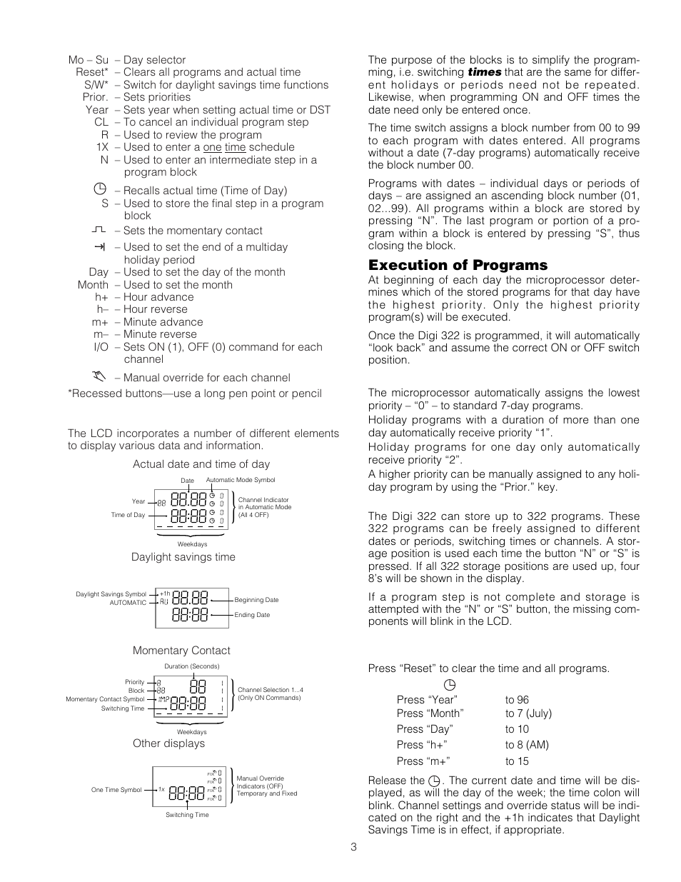 Execution of programs | TFC Group V86/1,2,3,4 Digi 322 User Manual | Page 3 / 8
