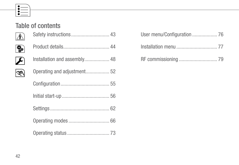 TFC Group Feeling RF Room Thermostat User Manual | Page 2 / 42