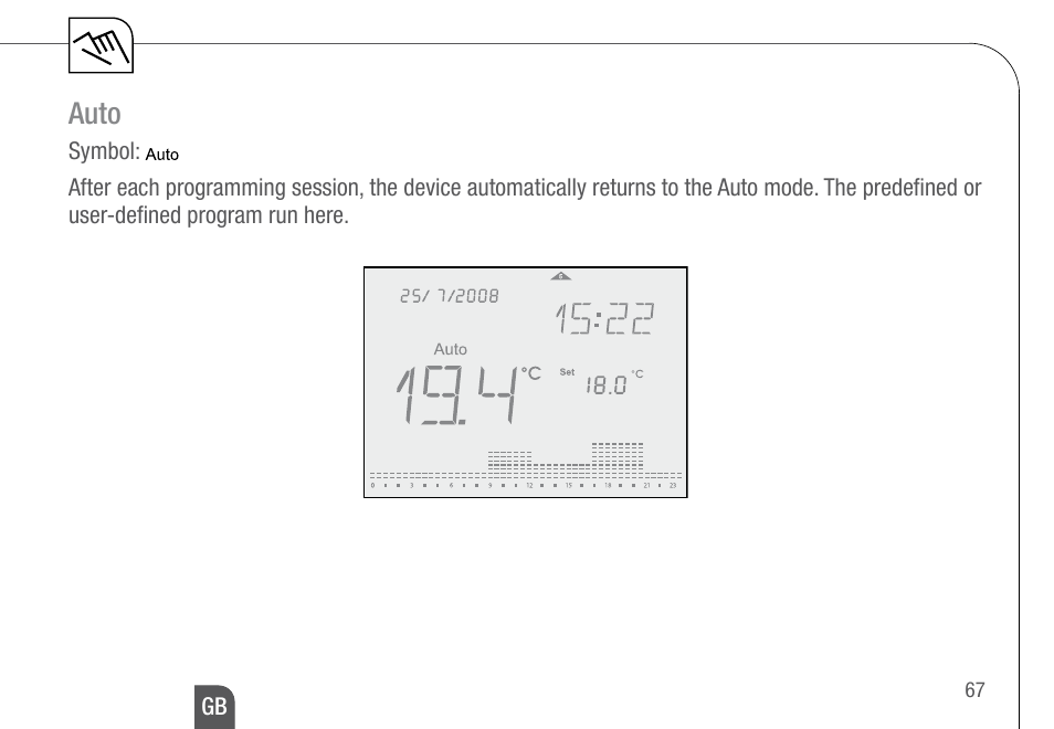 Auto | TFC Group Feeling RF Room Thermostat User Manual | Page 27 / 42