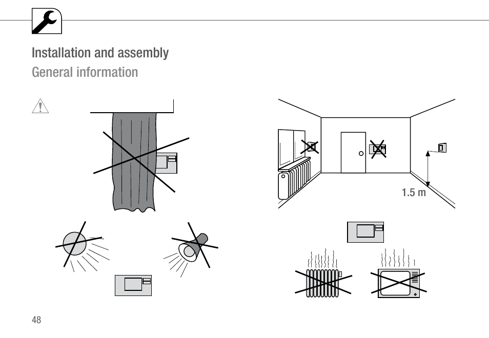 Installation and assembly general information | TFC Group Feeling RF Room Thermostat User Manual | Page 8 / 42