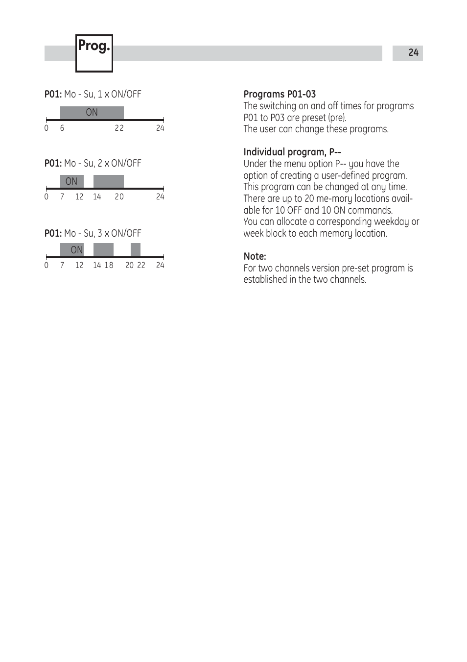 Prog | TFC Group Tactic 371.1 Plus Digital Timeswitch User Manual | Page 8 / 15