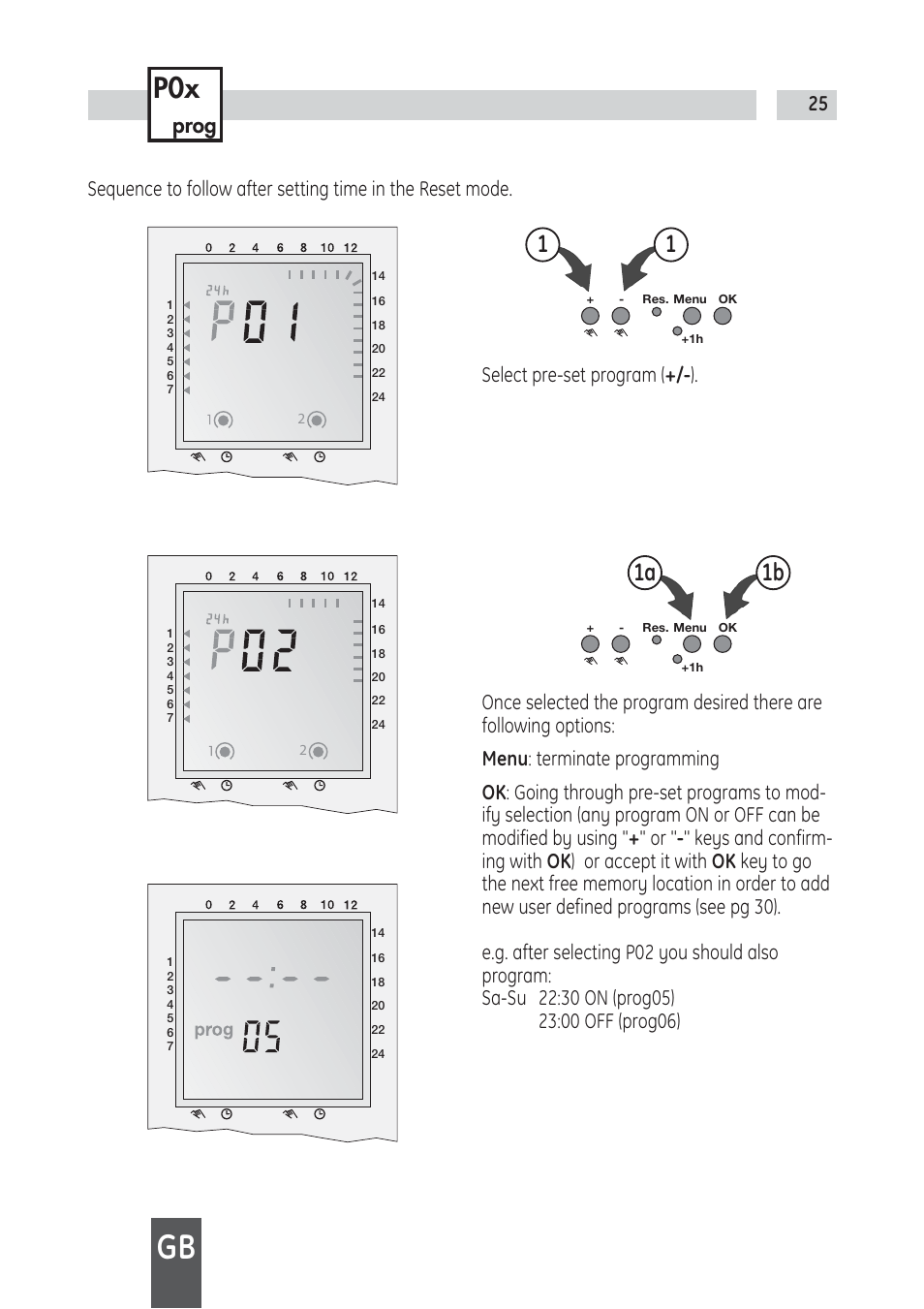 1a 1b, Prog | TFC Group Tactic 371.1 Plus Digital Timeswitch User Manual | Page 9 / 15