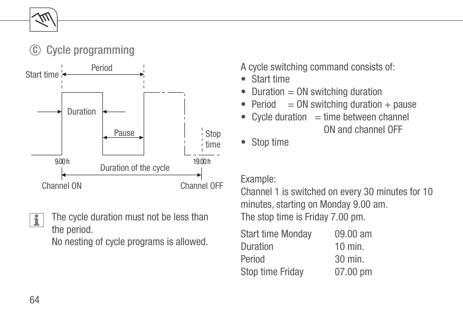 Cycle programming | TFC Group Talento 892 Plus User Manual | Page 21 / 43
