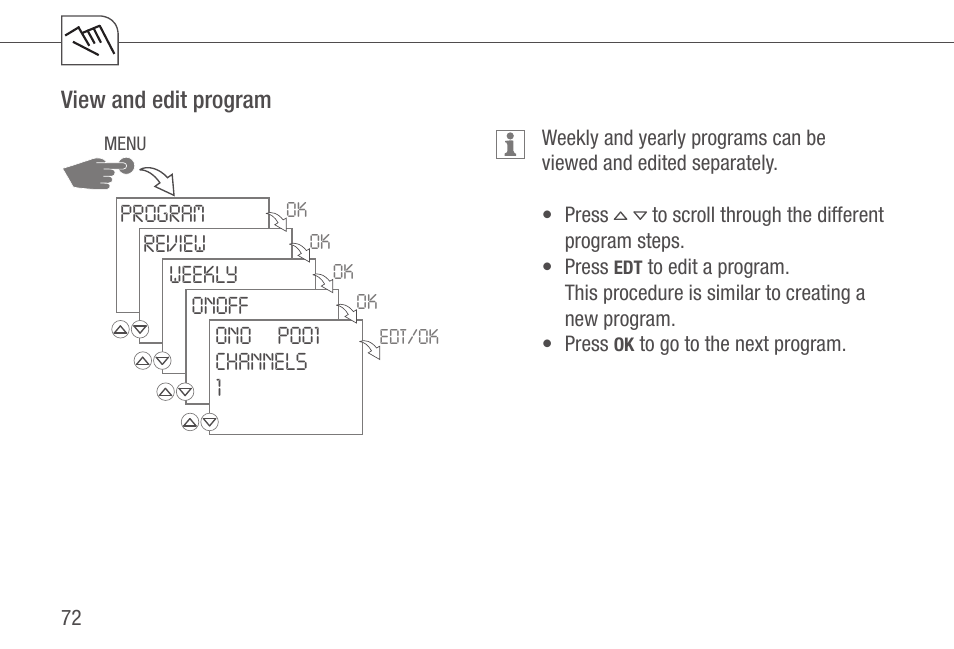 View and edit program | TFC Group Talento 892 Plus User Manual | Page 29 / 43