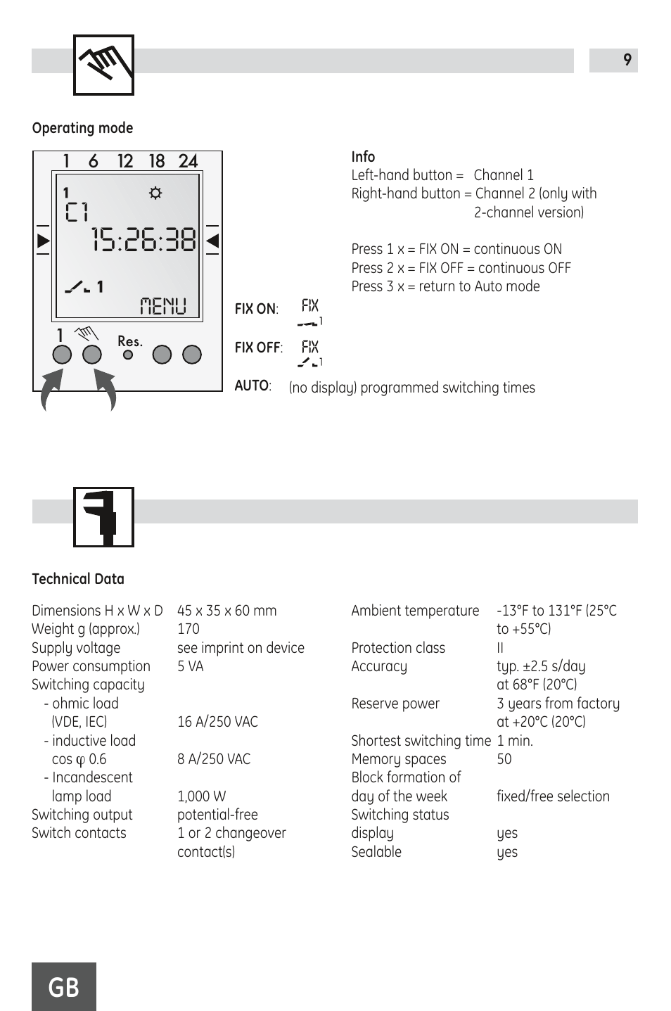 Menu | TFC Group Talento 372 Plus User Manual | Page 9 / 9