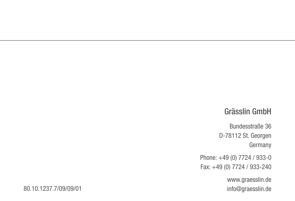 Grässlin gmbh | TFC Group Tunus 772 User Manual | Page 11 / 11
