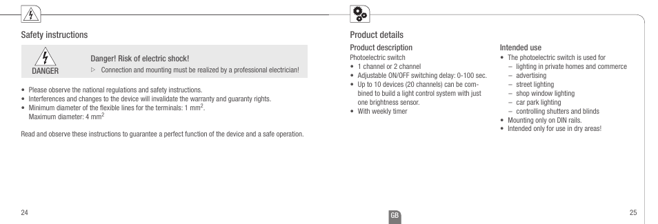 Safety instructions, Product details | TFC Group Tunus 772 User Manual | Page 3 / 11