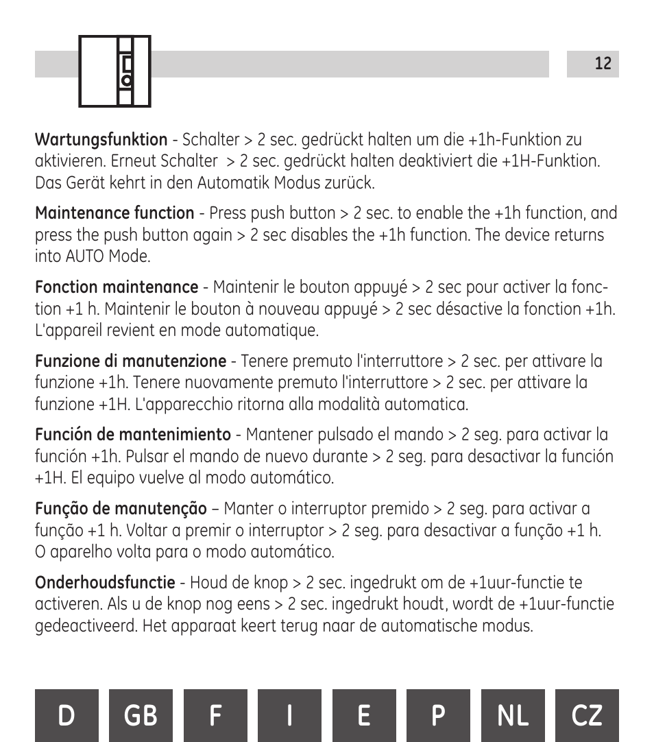 TFC Group Trealux 510 Staircase Switch User Manual | Page 12 / 24