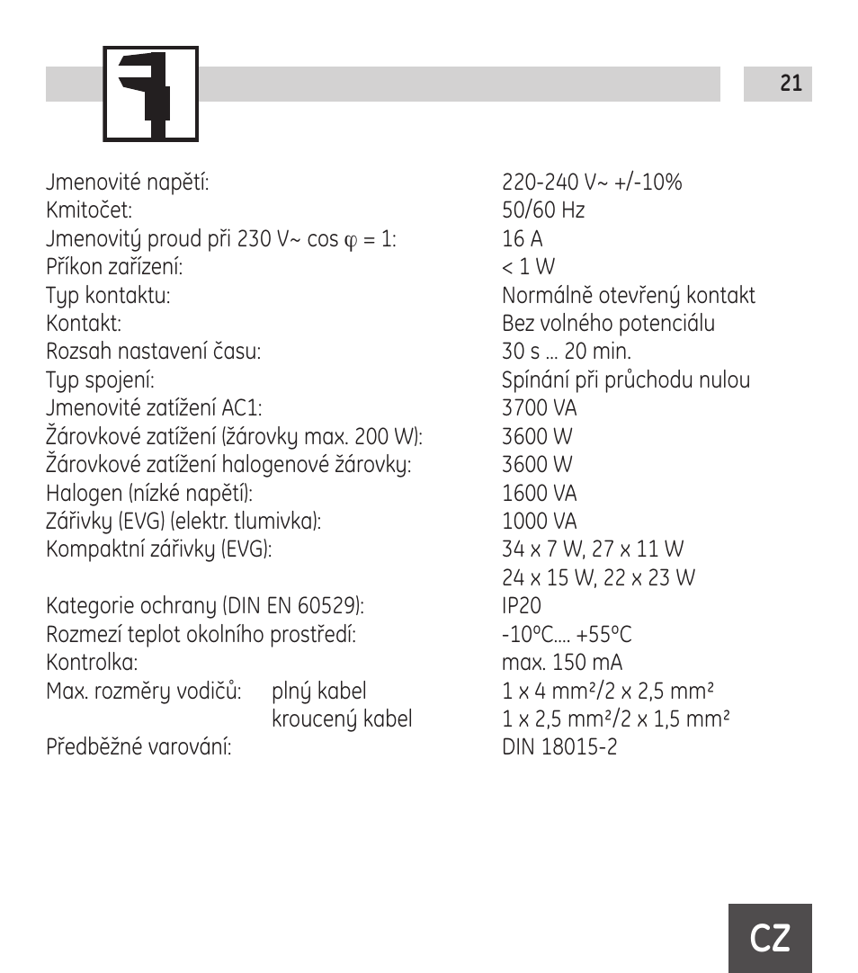 TFC Group Trealux 510 Staircase Switch User Manual | Page 21 / 24