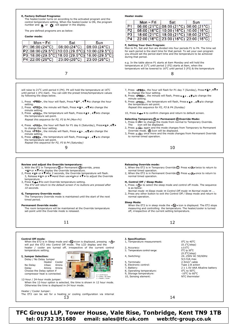 TFC Group ECO ET2 User Manual | Page 2 / 2