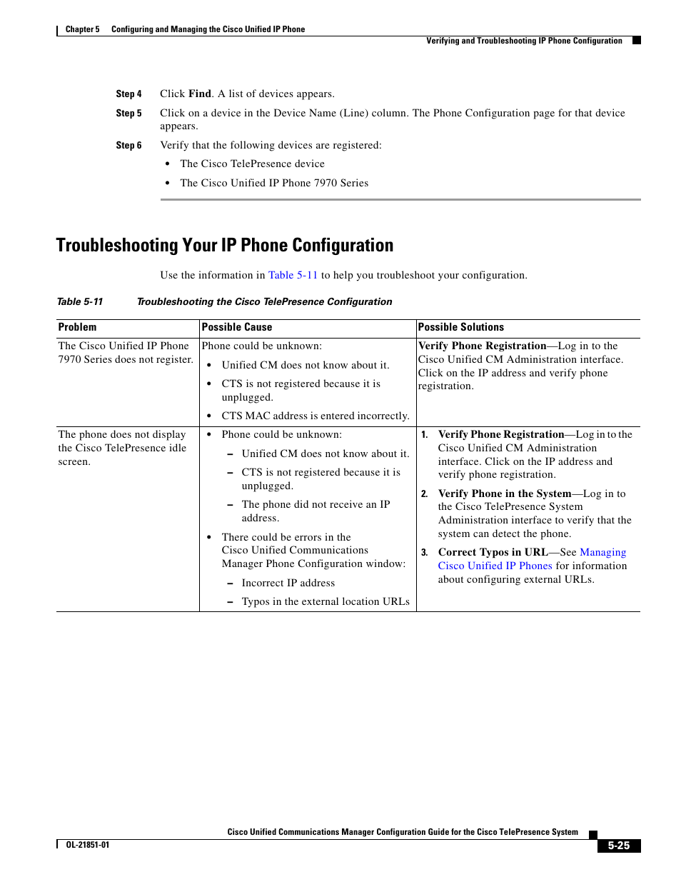 Troubleshooting your ip phone configuration | Cisco OL-21851-01 User Manual | Page 25 / 30