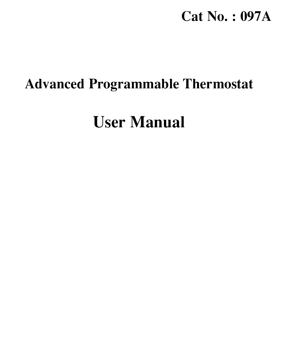 TFC Group Towerstat SP STTR/SP User Manual | 21 pages