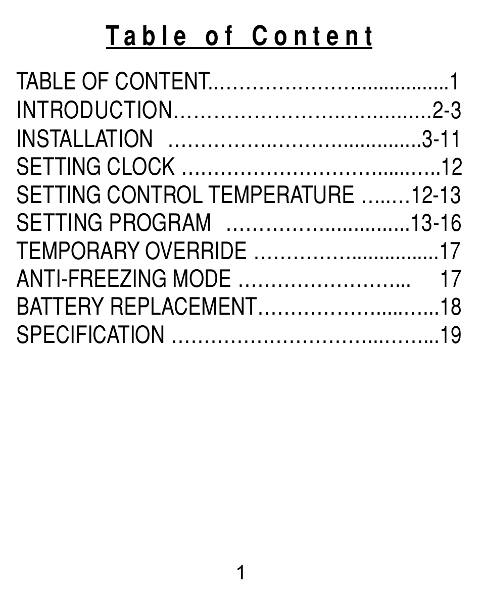 TFC Group Towerstat SP STTR/SP User Manual | Page 2 / 21