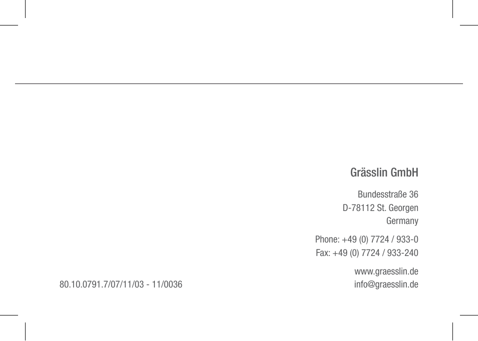 Grässlin gmbh | TFC Group Towerchron QM2 User Manual | Page 20 / 20