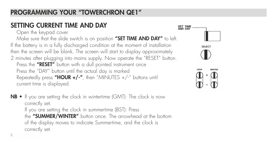 TFC Group Towerchron QE2 User Manual | Page 10 / 48