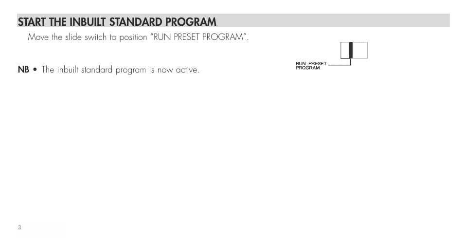 Start the inbuilt standard program | TFC Group Towerchron QE2 User Manual | Page 11 / 48