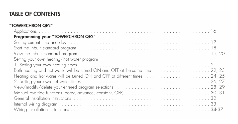 TFC Group Towerchron QE2 User Manual | Page 7 / 48