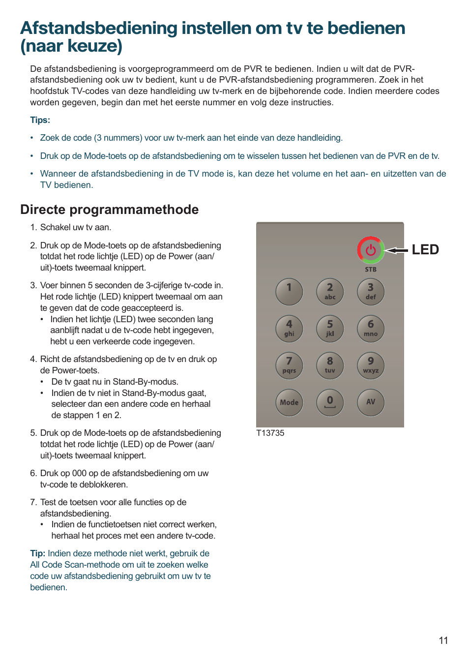 Directe programmamethode | Cisco 8455dvb User Manual | Page 13 / 44