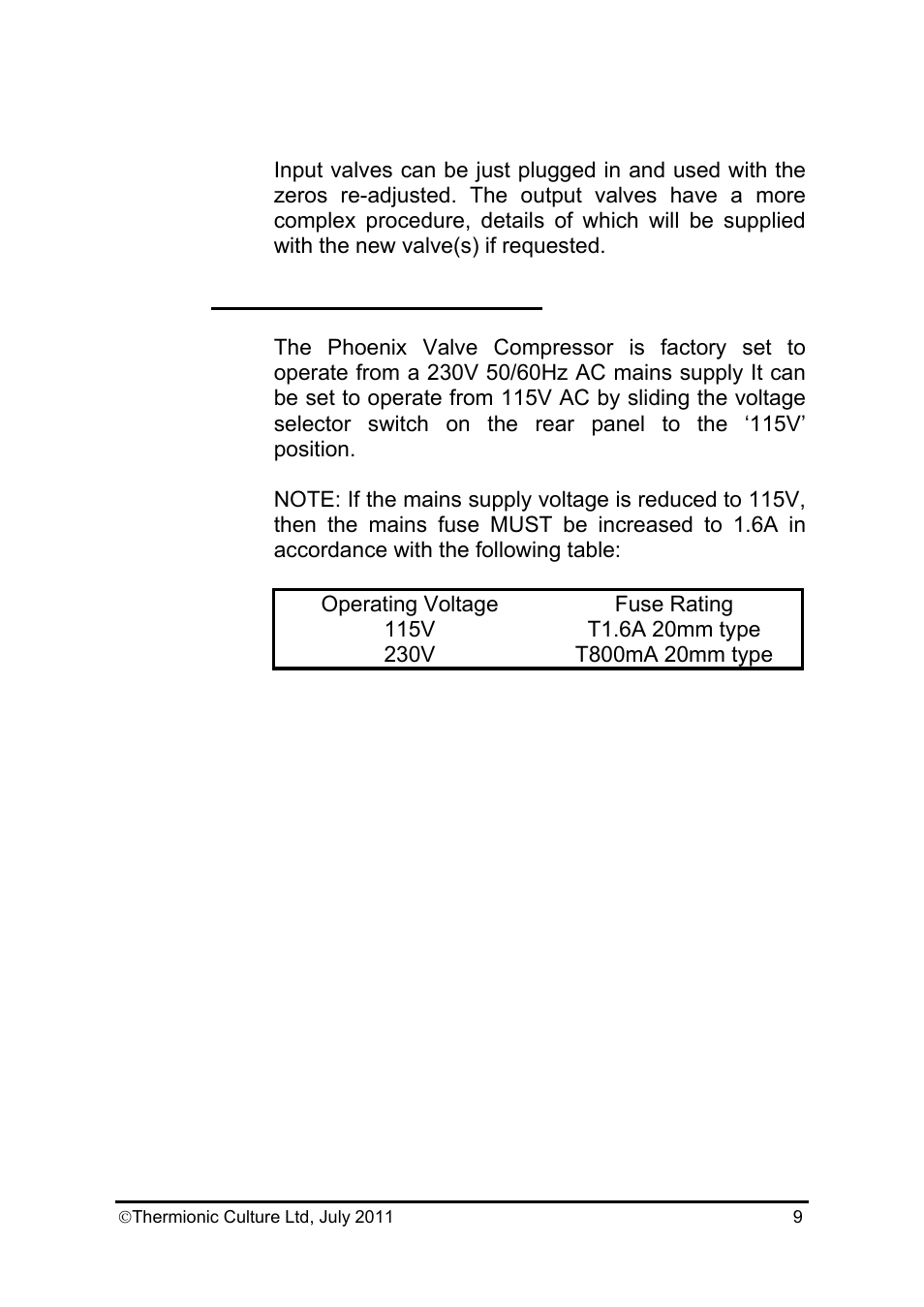 Thermionic Culture THE PHOENIX SB Stereo valve compressor User Manual | Page 10 / 12